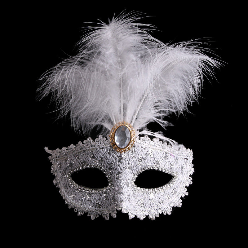 Leather Feather Mask Ball Party Mask