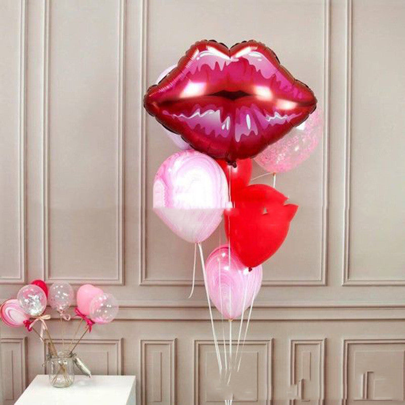 Large Lipstick Mylar Balloon Valentine's Day