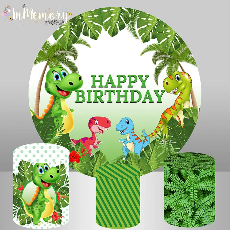 Circle Backdrop Jungle Dinosaur Baby Shower Birthday Party Decor