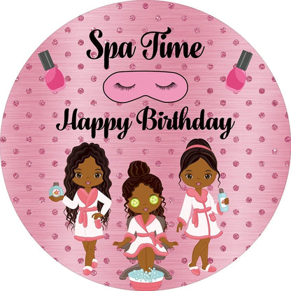 Spa Party Circle Backdrop Birthday Party