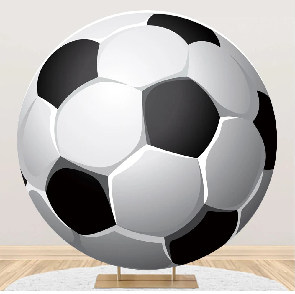 Circle Cover for Boy Girl Birthday Party Soccer Sports