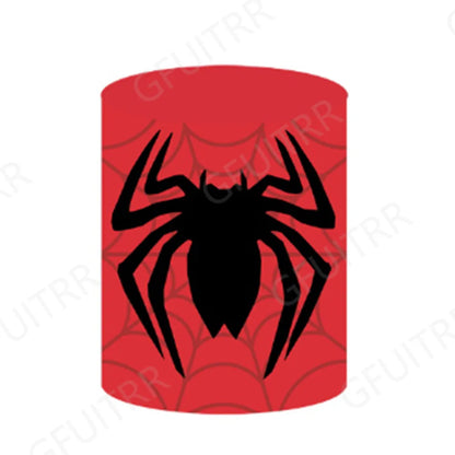 Spiderman Circle Cover Backdrop Boy Superhero Theme Round Cylinder Cover Decorations