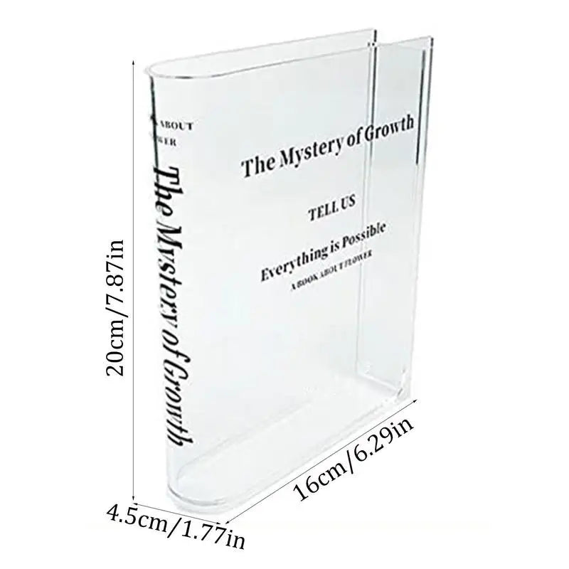 Clear Acrylic Flower Vase Book