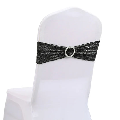 10/50pc Sequin Stretch Chair Cover