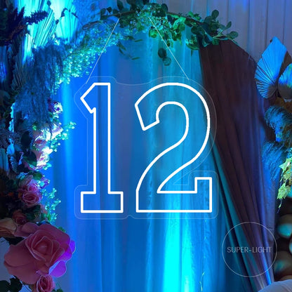 40cm Tall Light Up Custom Neon Numbers Neon Sign Birthday Party Anniversary