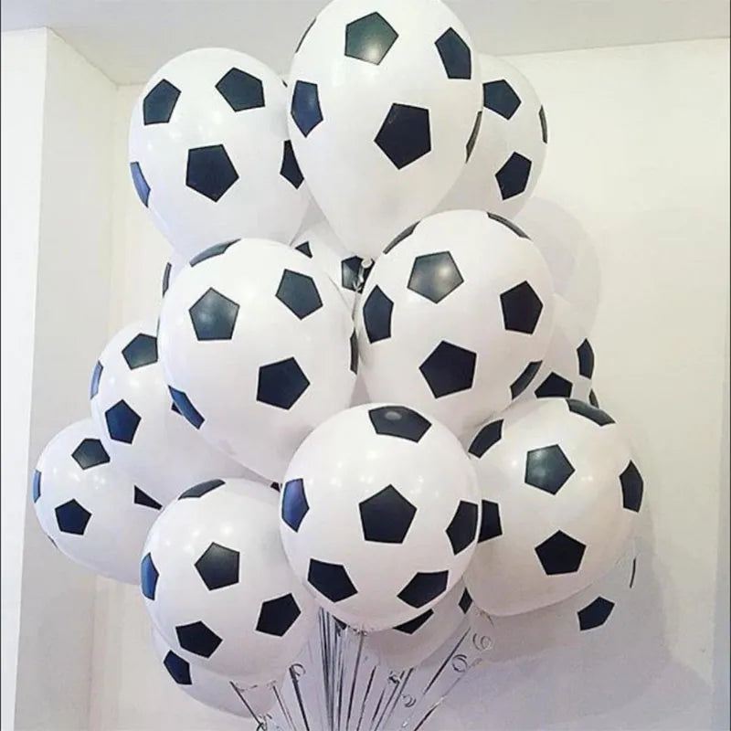 Football Themed Balloon 22inch 4D Soccer Foil Ball 40inch Black Numbers Boys Men Birthday Soccer Champion Party Decor Supplies