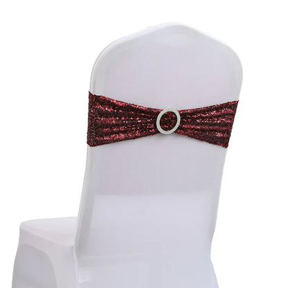 10/50pc Sequin Stretch Chair Cover