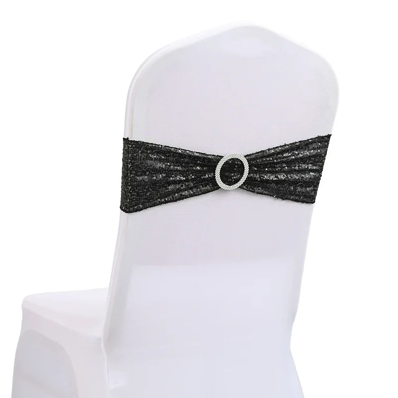 10/50pcs Sequin Chair Sashes