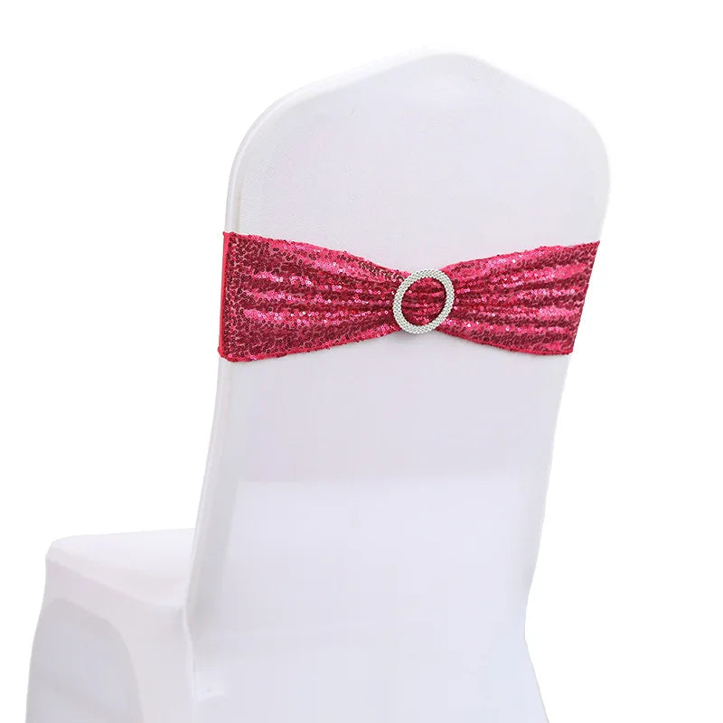 10/50pc Sequin Stretch Chair Cover