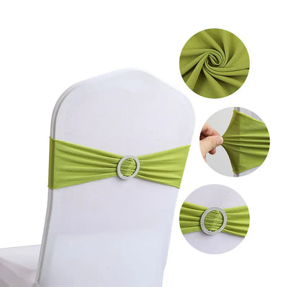 10/50PCS Chair Sashes Spandex Stretch