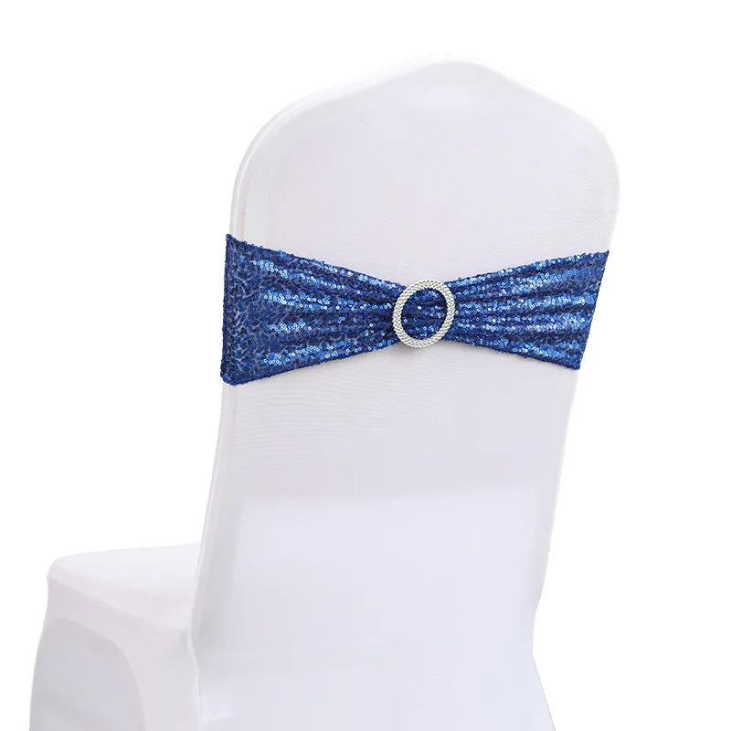 10/50pc Sequin Stretch Chair Cover