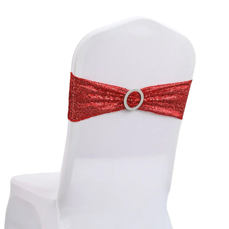 10/50pcs Sequin Chair Sashes