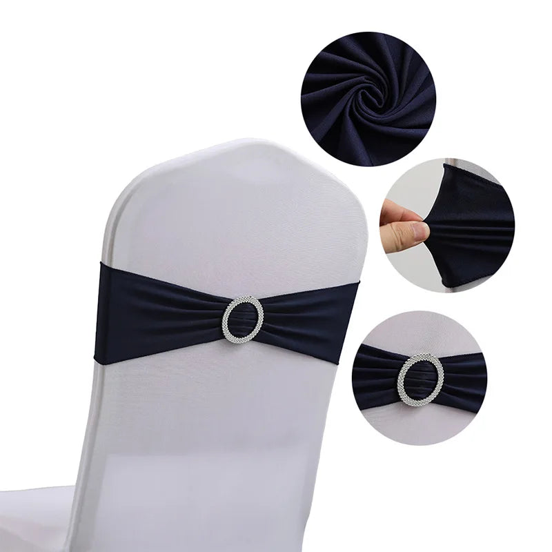 10/50PCS Chair Sashes Spandex Stretch