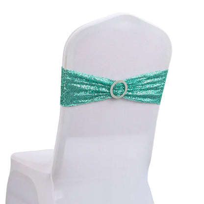 10/50pc Sequin Stretch Chair Cover