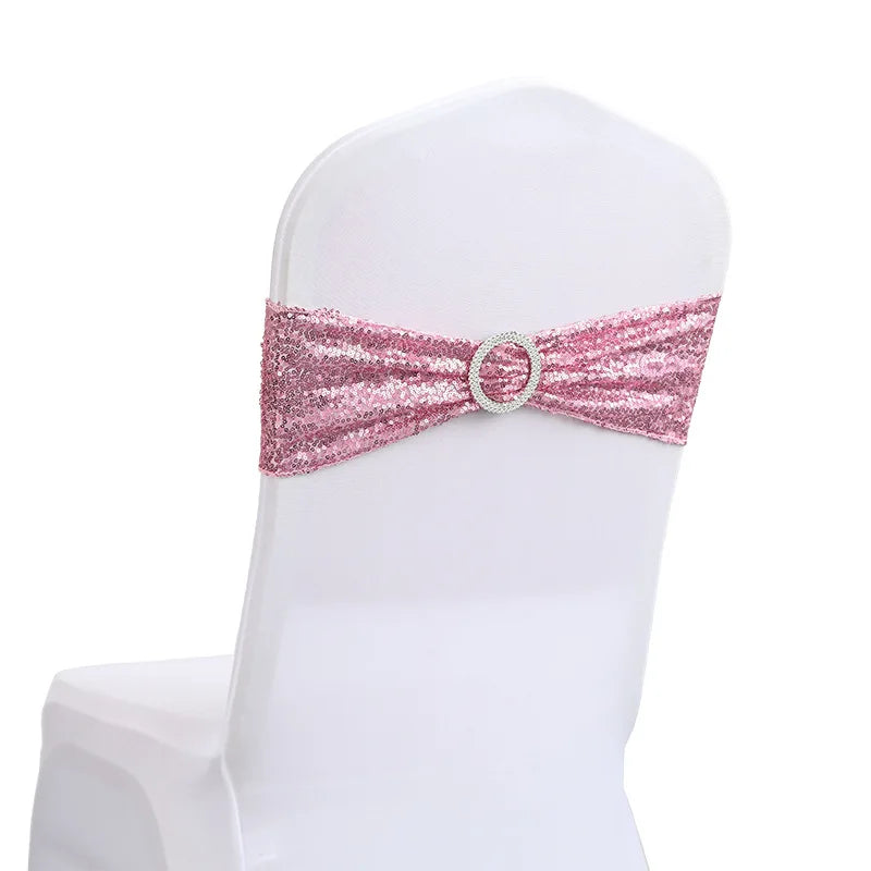 10/50pcs Sequin Chair Sashes