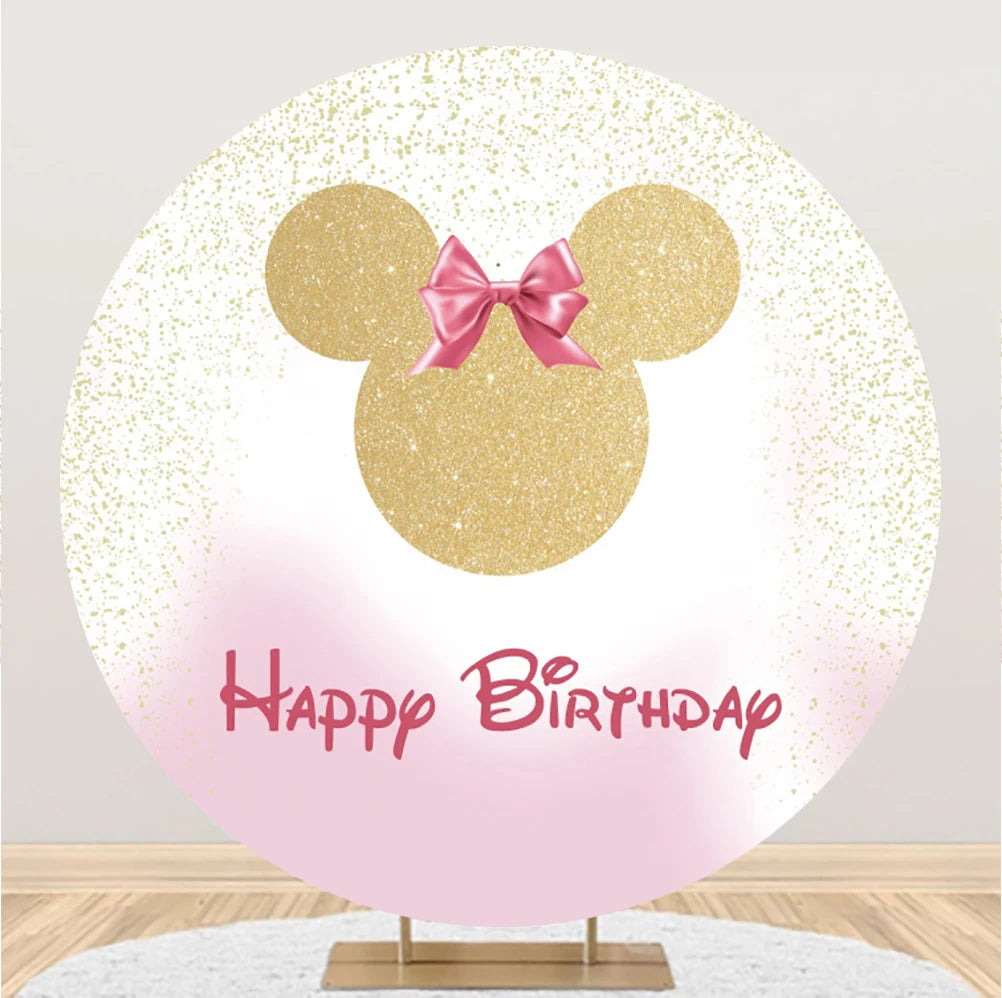 Minnie Circle Backdrop Birthday Party