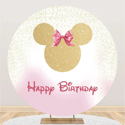 Minnie Circle Backdrop Birthday Party