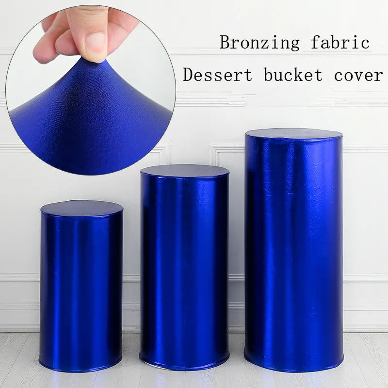 Stretch Dessert Cover Party Decorations Cylindrical Look Like Metal Covers