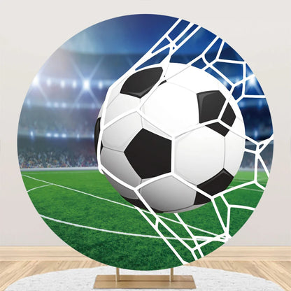 Circle Cover for Boy Girl Birthday Party Soccer Sports