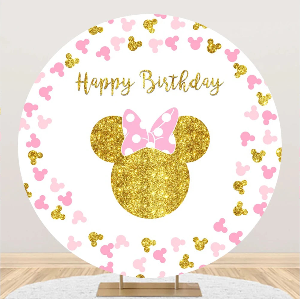 Minnie Circle Backdrop Birthday Party