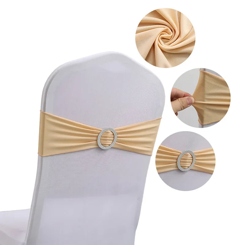 10/50PCS Chair Sashes Spandex Stretch