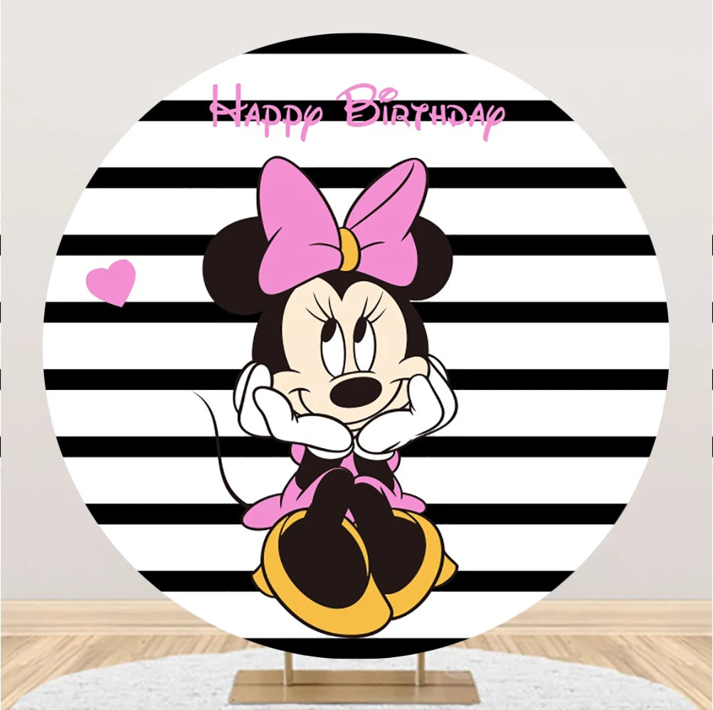 Minnie Circle Backdrop Birthday Party