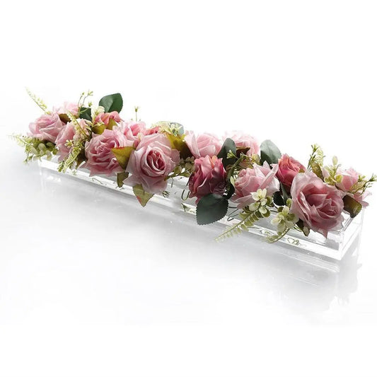 Clear Acrylic Flower Vase Decoration Centerpiece