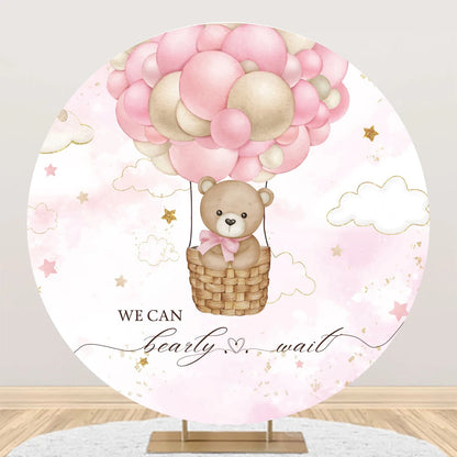 Teddy Bear Theme Circle Backdrop Baby Shower