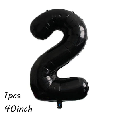 Football Themed Balloon 22inch 4D Soccer Foil Ball 40inch Black Numbers Boys Men Birthday Soccer Champion Party Decor Supplies