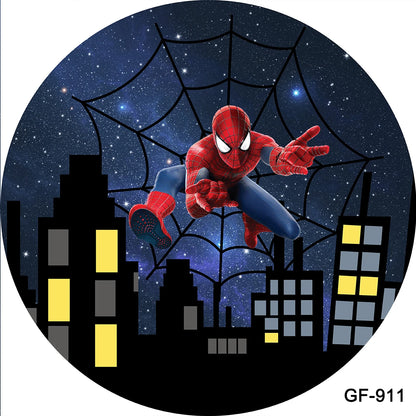 The Avengers Superhero Round Background for Boys Birthday