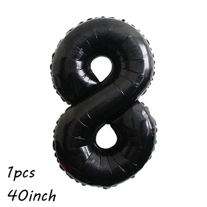 Football Themed Balloon 22inch 4D Soccer Foil Ball 40inch Black Numbers Boys Men Birthday Soccer Champion Party Decor Supplies