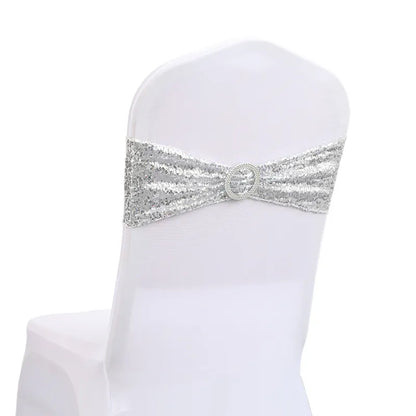 10/50pcs Sequin Chair Sashes