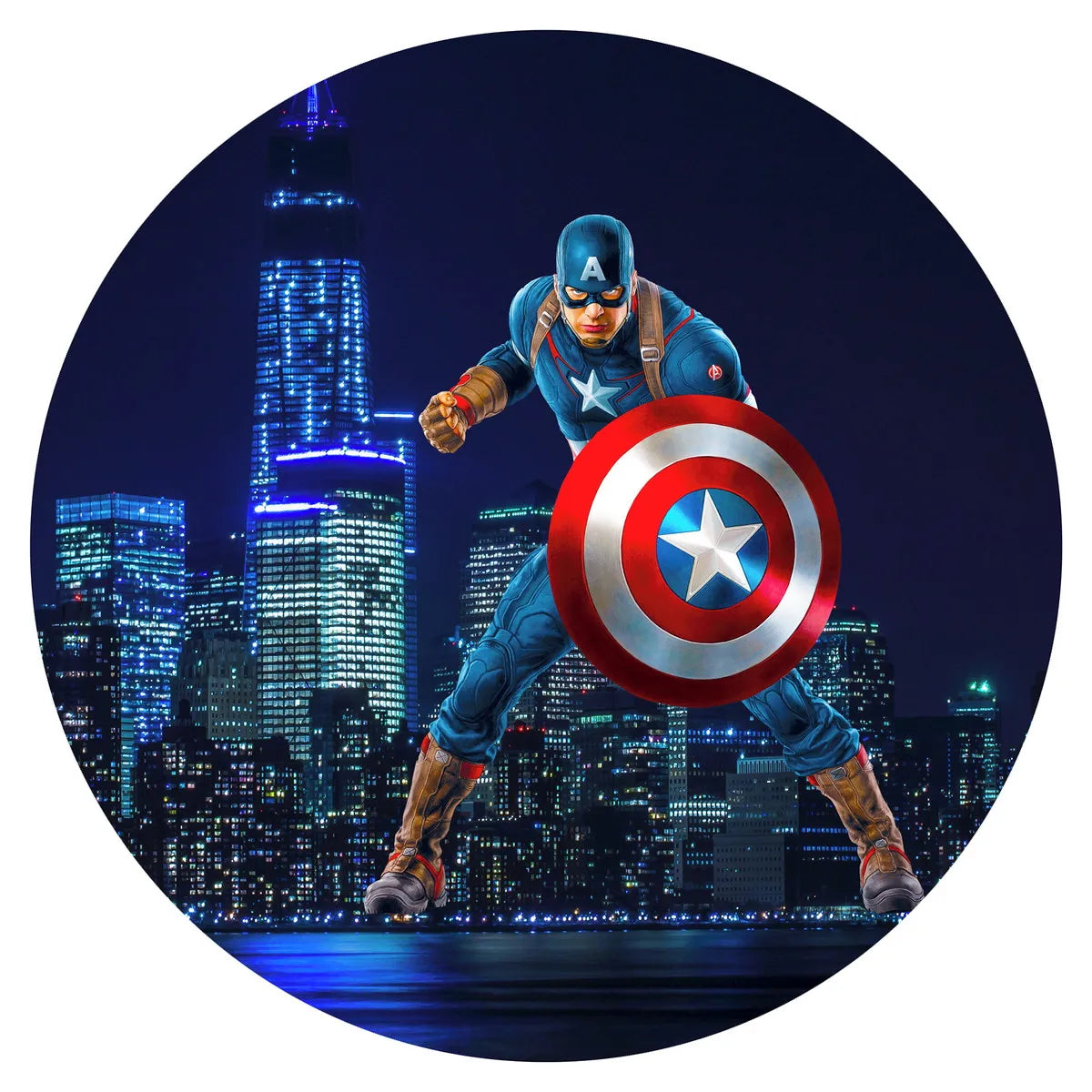 Custom Superhero Avengers Circle Birthday Backdrops