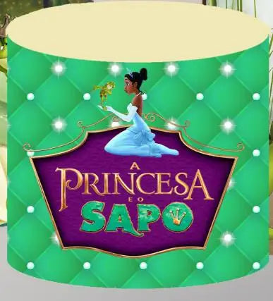 Princess Theme Tiana Round Circle Backdrop Covers Elastic or Vinyl