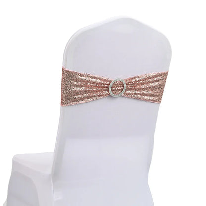 10/50pcs Sequin Chair Sashes