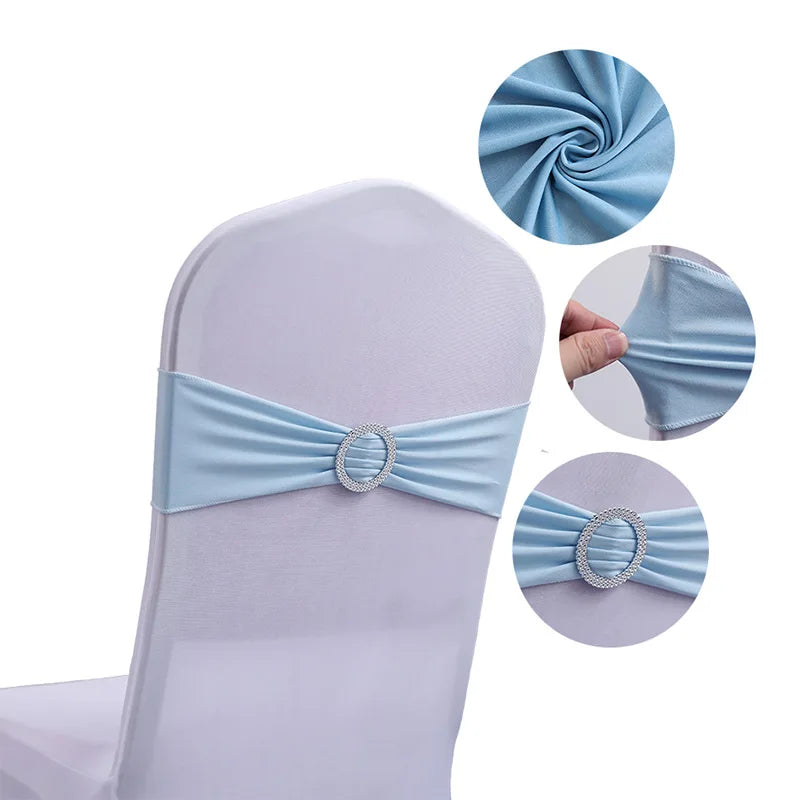 10/50PCS Chair Sashes Spandex Stretch