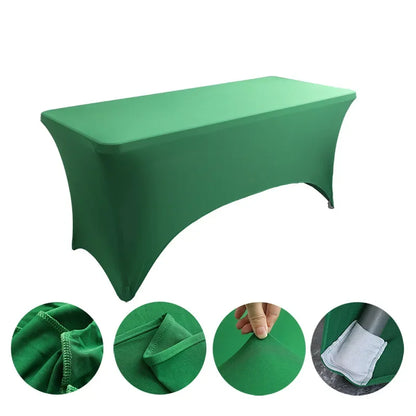 Spandex Tablecloth High Stretch Table Cover for 4ft 5ft 6ft 8ft Folding Table Cocktail Tablecloth