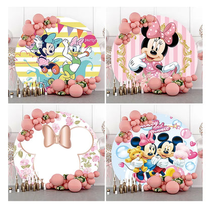 Minnie Circle Backdrop Birthday Party