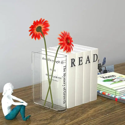 Clear Acrylic Flower Vase Book