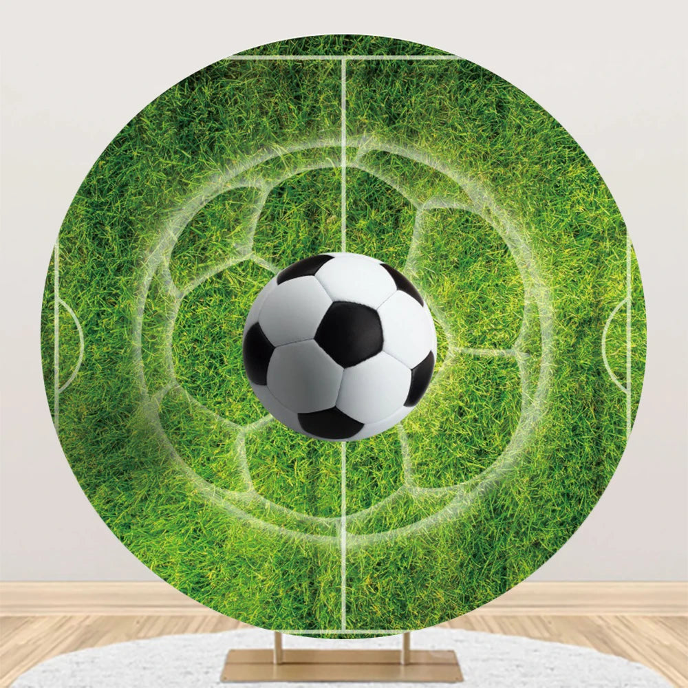 Circle Cover for Boy Girl Birthday Party Soccer Sports