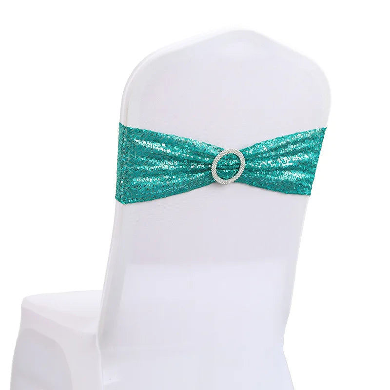 10/50pcs Sequin Chair Sashes