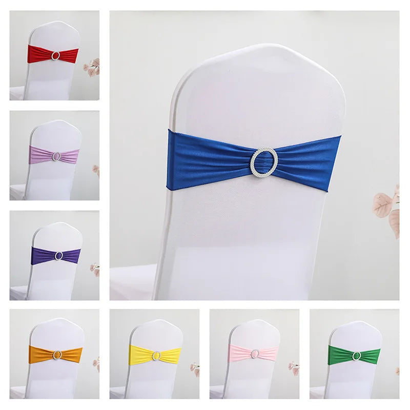 10/50PCS Chair Sashes Spandex Stretch