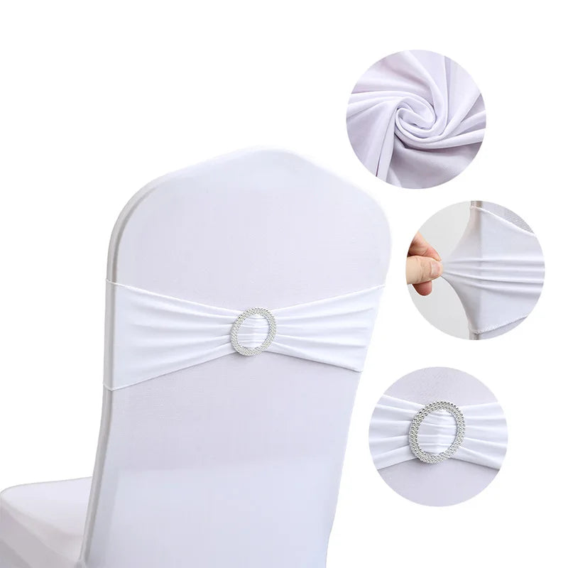 10/50PCS Chair Sashes Spandex Stretch