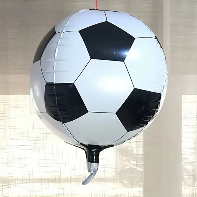 Football Themed Balloon 22inch 4D Soccer Foil Ball 40inch Black Numbers Boys Men Birthday Soccer Champion Party Decor Supplies