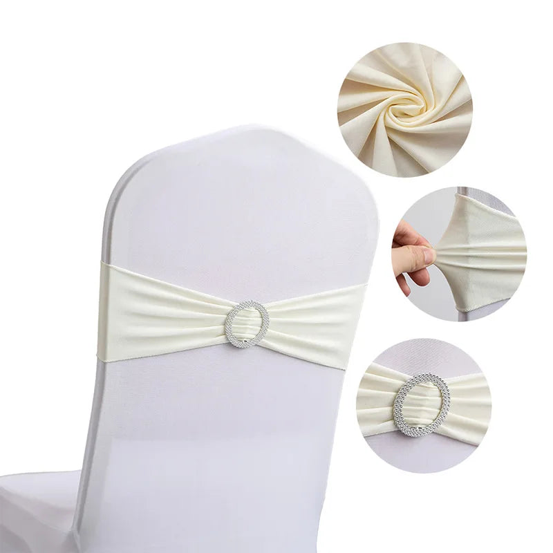 10/50PCS Chair Sashes Spandex Stretch