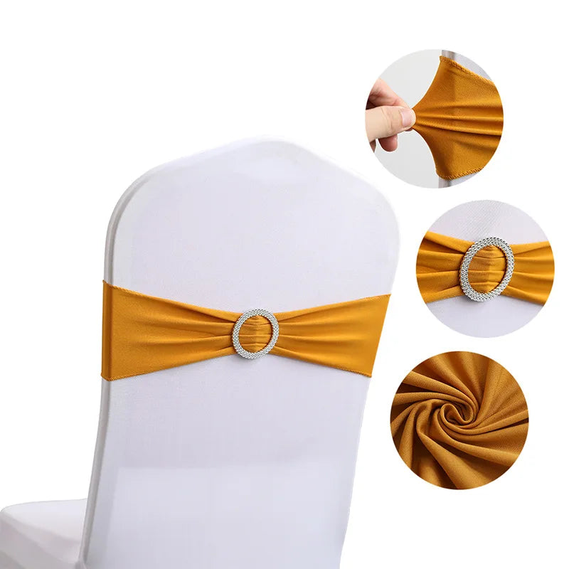 10/50PCS Chair Sashes Spandex Stretch