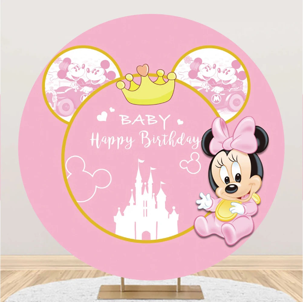 Minnie Circle Backdrop Birthday Party