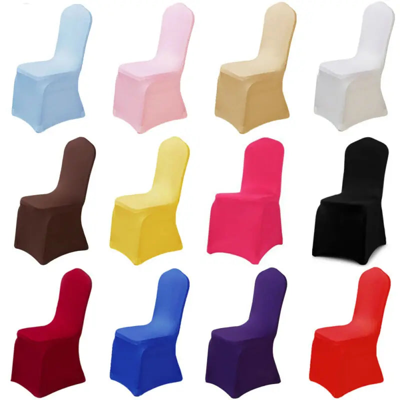 12 Colors Spandex Stretch Universal Chair Covers