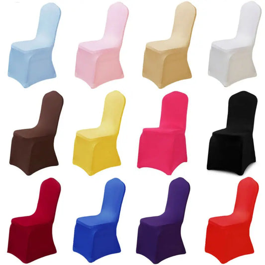 12 Colors Spandex Stretch Universal Chair Covers