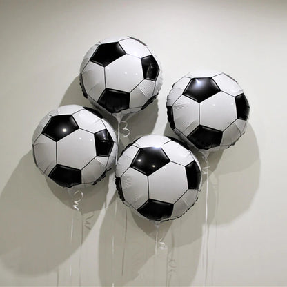 Football Themed Balloon 22inch 4D Soccer Foil Ball 40inch Black Numbers Boys Men Birthday Soccer Champion Party Decor Supplies